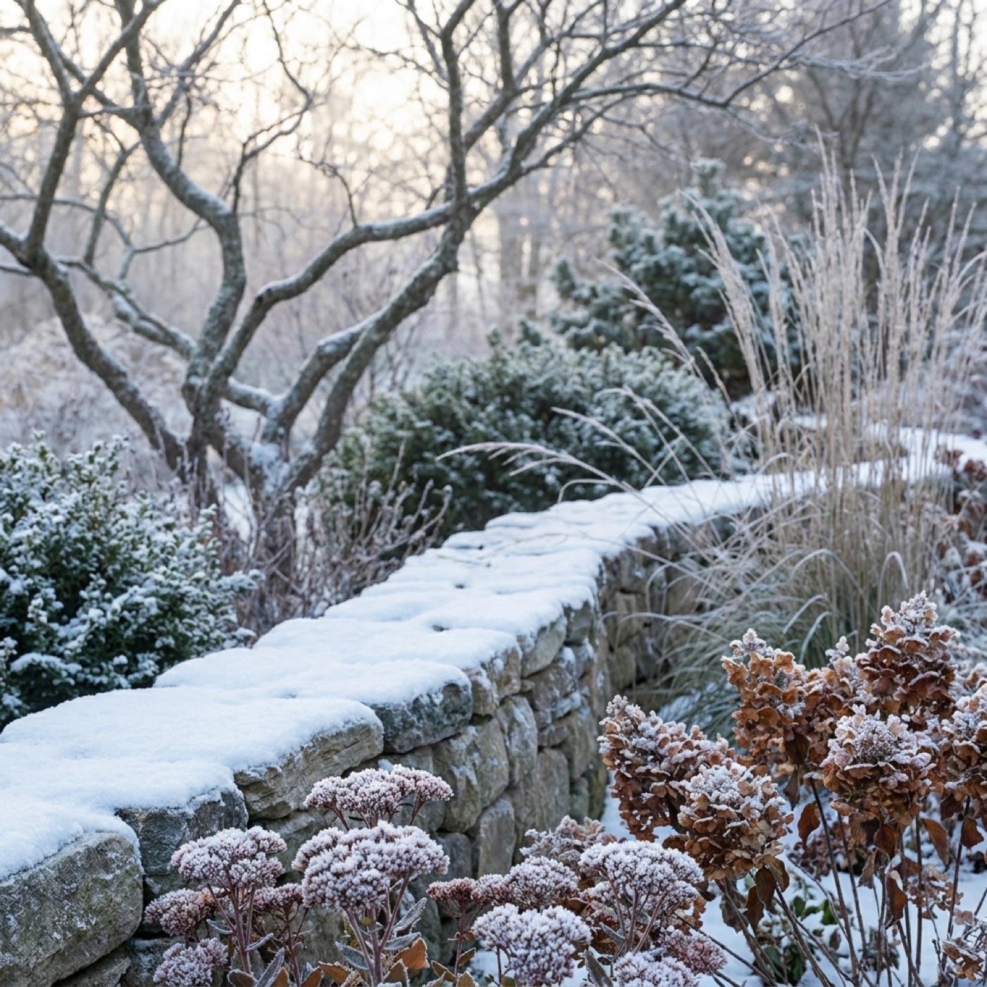 Garten im Winter